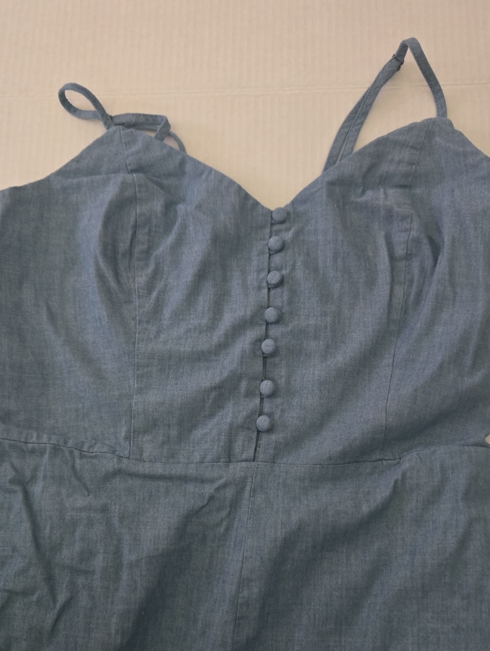 Banana Republic Chambray Button-Front Jumpsuit in Light Blue - Picture 3 of 7
